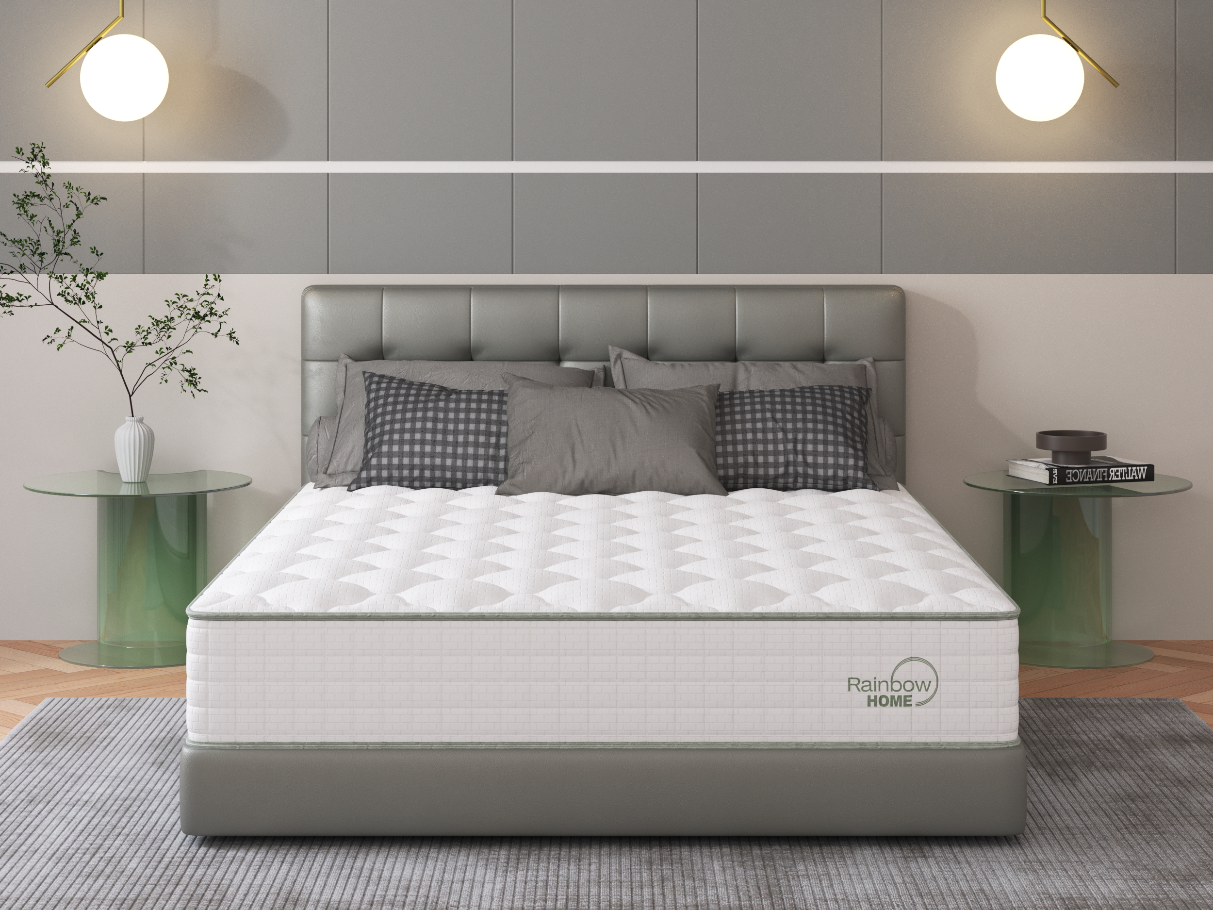 25 cm Charcoal Memory Foam Pocket Spring Mattress – Zina – Rainbow