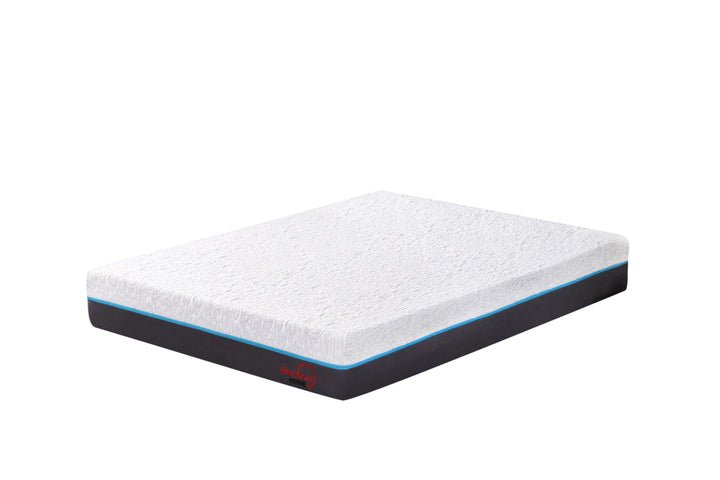 angle view of the cool gel memory foam Rainbow Home mattress