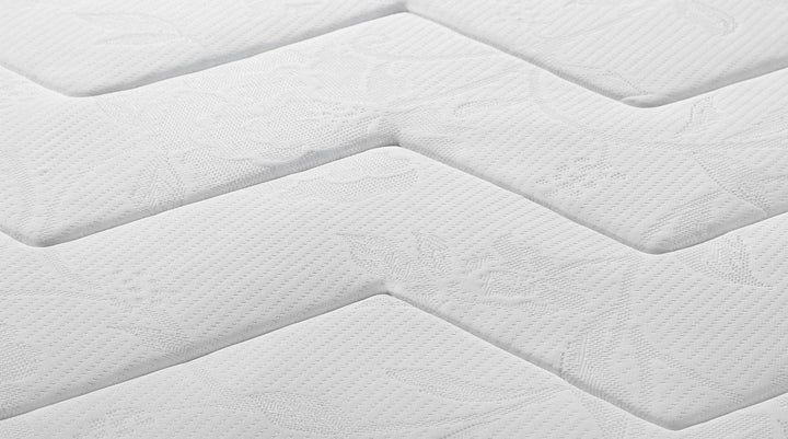 zig zag pattern on the top fabric of the Brooklyn pocket spring Rainbow home mattress