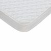 corner of white memory foam topper