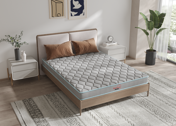 13 cm Spring mattress in blue and grey colour