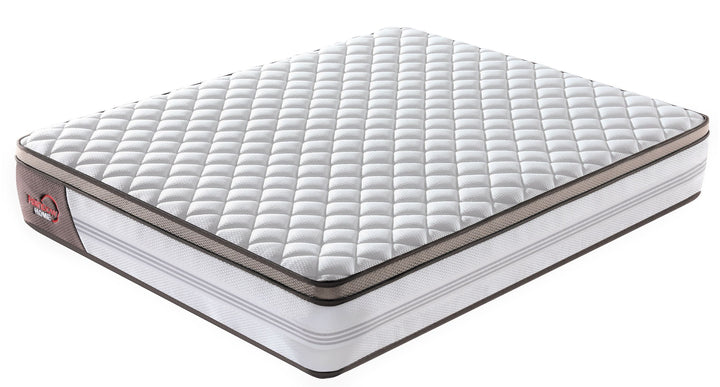 top pocket spring euro design mattress with white and brown detachable cover