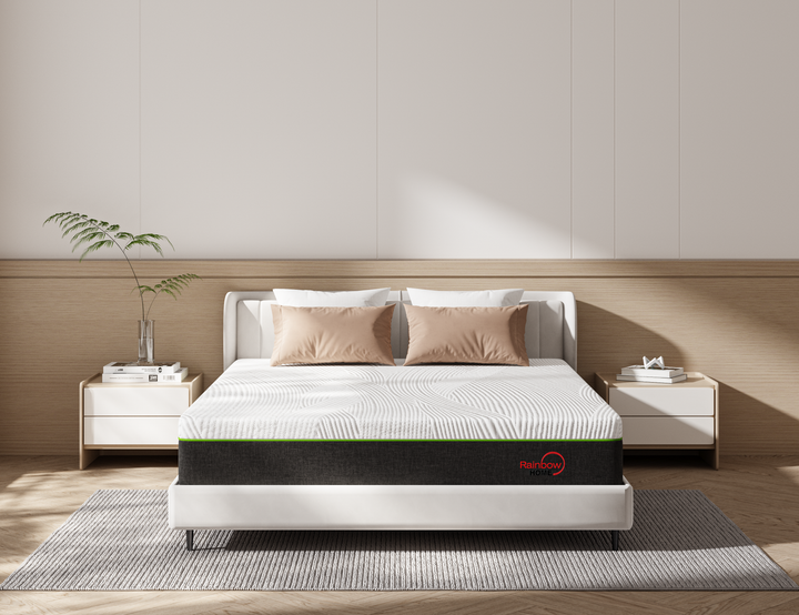 front view of the Chicago spring memory foam mattress with detachable mattress cover