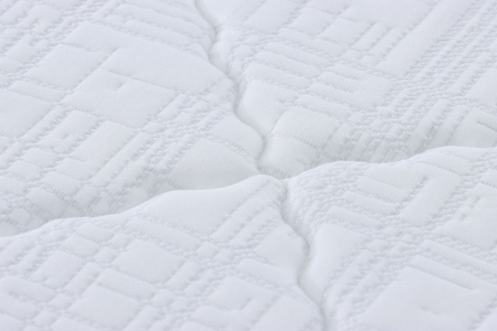 pattern on the top fabric of the  Berlin pocket spring mattress from Rainbow Home