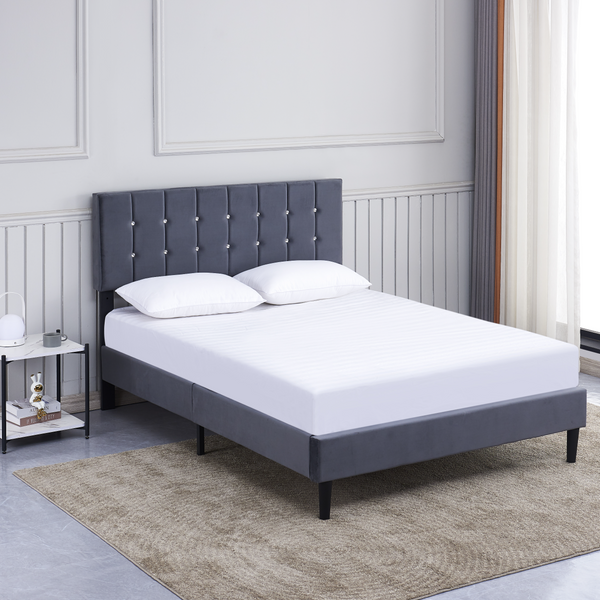 Charlston Bed Base Grey